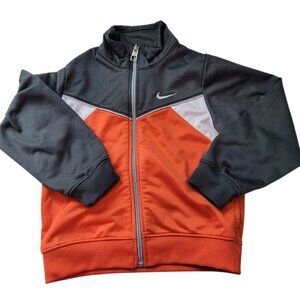 Nike Jacket Boys 3T‎ Multicolor Color block  Long Sleeve Orange Soft